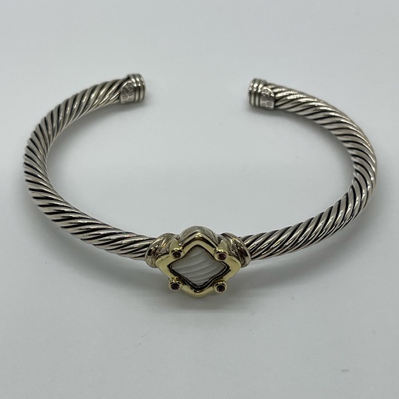 David Yurman Vintage Quatrefoil 5mm bracelet with gold - Picture 5 of 9